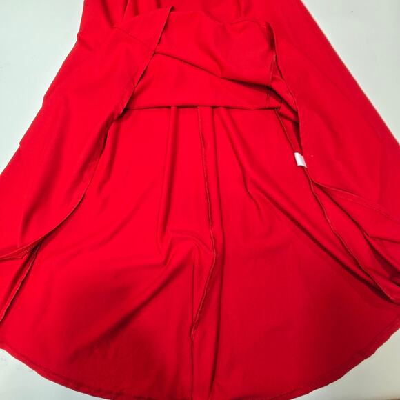 Susana Monaco Strapless Hi Low Dress in Perfect Red - Picture 5 of 12